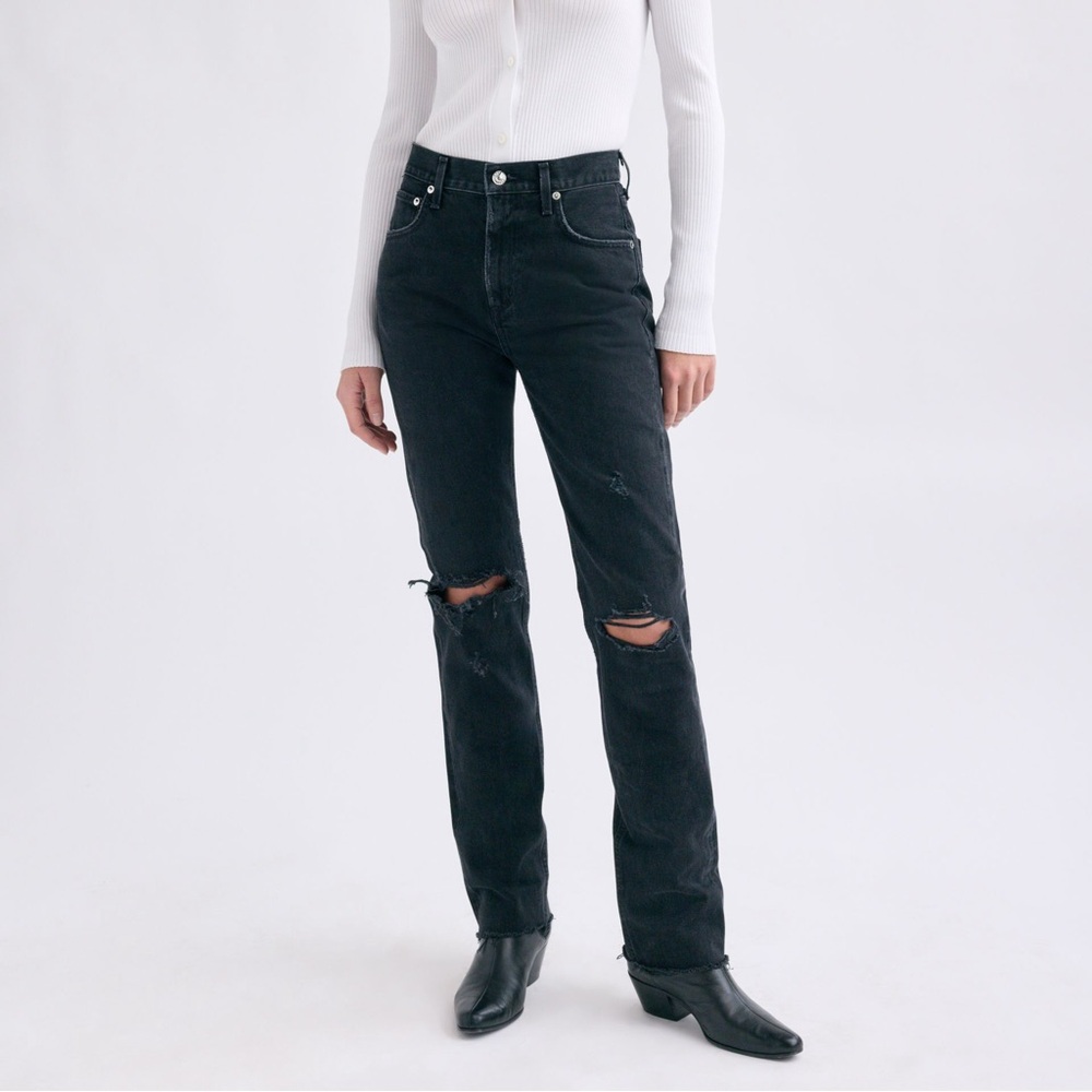 AGOLDE Black High-Waisted Cherie Jeans Size 27